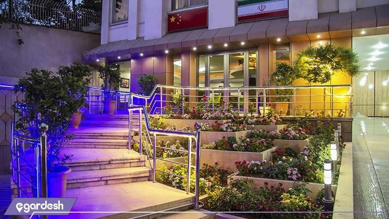 نمای ساختمان هتل آپارتمان جاده ابریشم