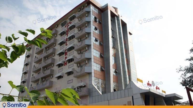 View of the Arsh Hotel building in Mashhad Exterior of Arsh Hotel building